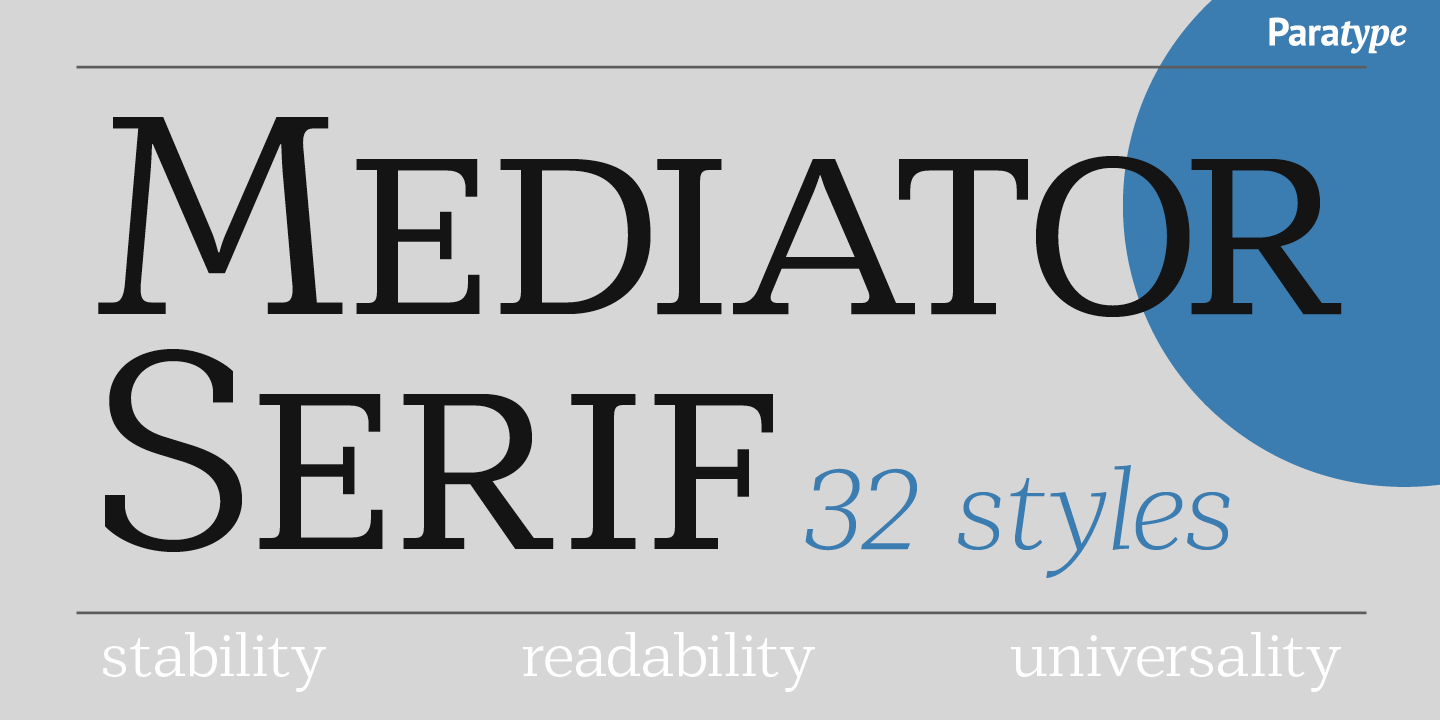 ParaType Font Mediator Serif