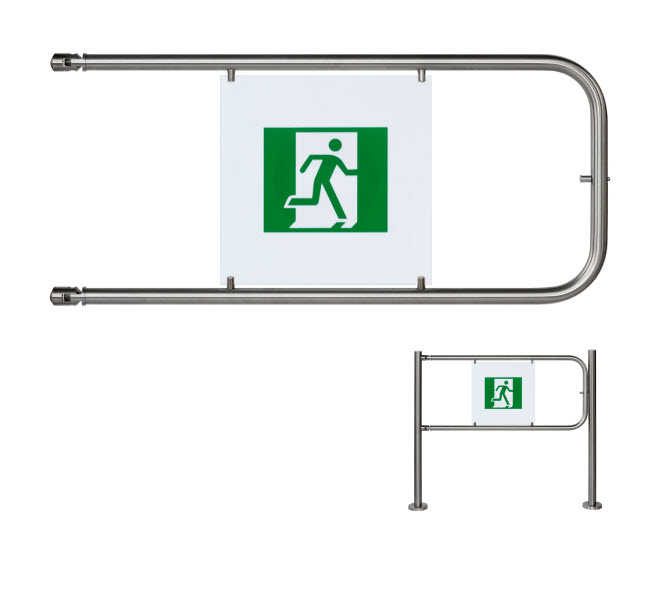 Поворотная створка PERCo-BH02 (в комплекте со стопорным механизмом) для механической поворотной секции с заполнением с пиктограммами ШП 1200 мм