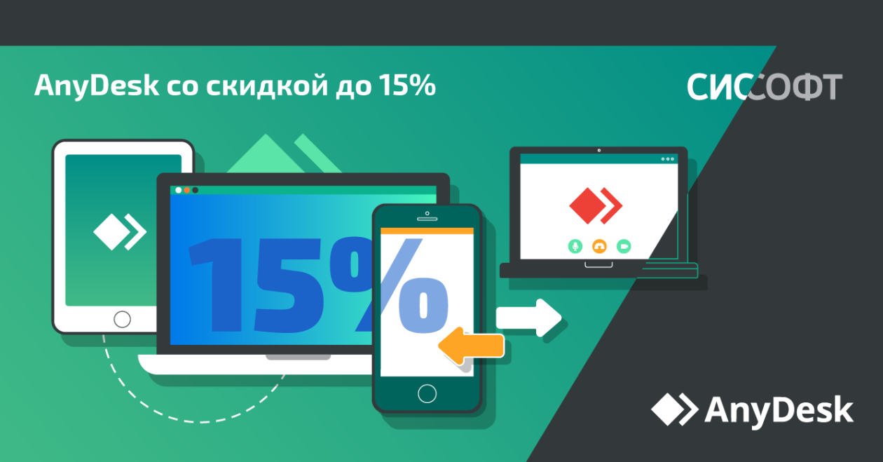 AnyDesk со скидкой до 15% 