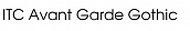 ParaType Font ITC Avant Garde Gothic
